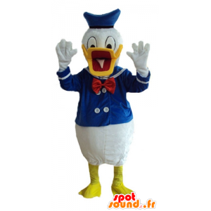Donald Duck maskot, berömd anka klädd som en sjöman