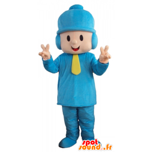 Boy Mascot blue outfit with a hat - MASFR23752 - Mascots boys and girls