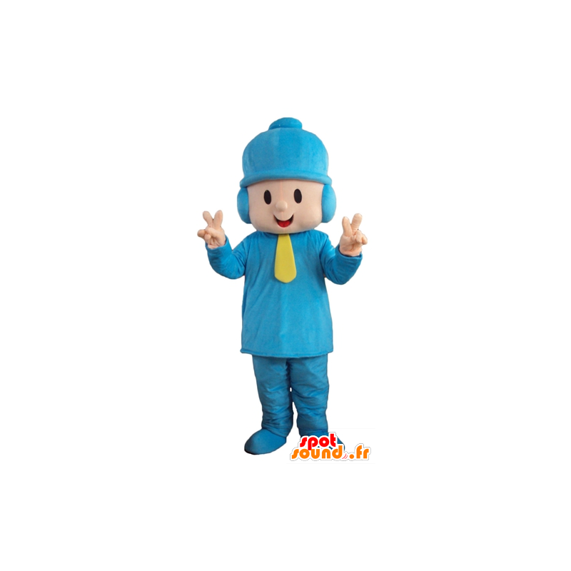 Boy Mascot blue outfit with a hat - MASFR23752 - Mascots boys and girls