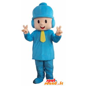 Boy Mascot blue outfit with a hat - MASFR23752 - Mascots boys and girls