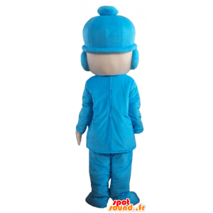 Boy Mascot blue outfit with a hat - MASFR23752 - Mascots boys and girls