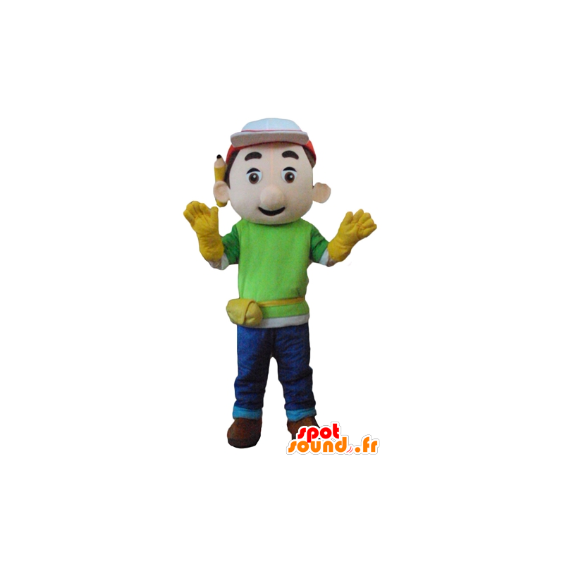 Mascotte d'ouvrier, de chef de chantier - MASFR23754 - Mascottes Humaines