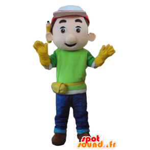 Mascot werknemer voorman - MASFR23754 - Human Mascottes