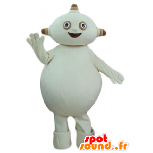 Mascot bege alienígena, gordo e engraçado - MASFR23759 - Mascotes não classificados