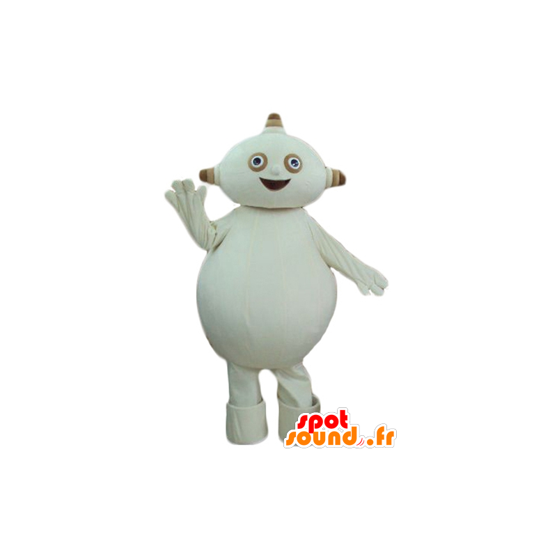 Mascot beige alien, mollig en grappige - MASFR23759 - Niet-ingedeelde Mascottes