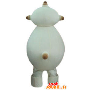 Mascot beige alien, plump and funny - MASFR23759 - Mascots unclassified