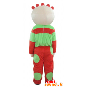 Bambola mascotte, verde e rosso bambino - MASFR23760 - Umani mascotte