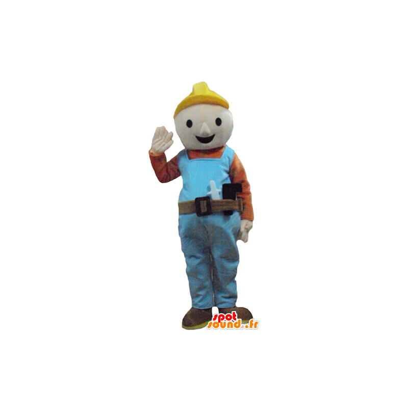 Mascot arbeider, timmerman in kleurrijke outfit - MASFR23765 - Human Mascottes