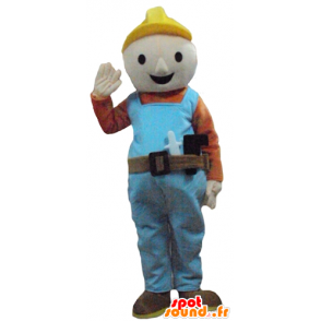 Mascotte worker, carpenter colored dress - MASFR23765 - Human mascots