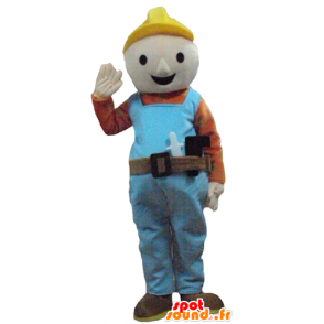 Trabalhador Mascot, carpinteiro no equipamento colorido - MASFR23765 - Mascotes humanos