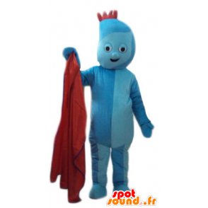 Mascot hombre azul, con una cresta roja - MASFR23771 - Mascotas sin clasificar