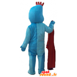 Mascot homem azul, com uma crista vermelha - MASFR23771 - Mascotes não classificados