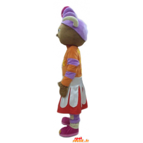 Girl mascot of African, colored outfit - MASFR23772 - Mascots boys and girls