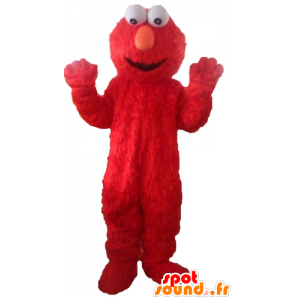 olie Zorg bagageruimte Koop Elmo mascotte, de beroemde rode Sesame Street puppet in Mascottes 1  Sesame Street Elmo Kleur verandering Geen verandering Besnoeiing L (180-190  cm) Schets voor productie (2D) Neen Met de kleren? (indien