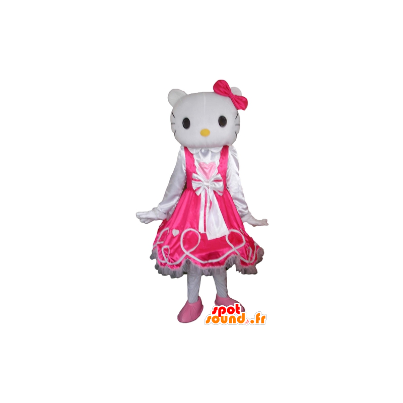 Mascot Hello Kitty, kuuluisa valkoinen kissa sarjakuva - MASFR23778 - Hello Kitty Maskotteja