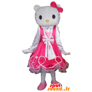 Mascot Hello Kitty, den berømte hvite katt tegneserie - MASFR23778 - Hello Kitty Maskoter