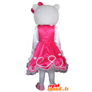 Mascot Hello Kitty, kuuluisa valkoinen kissa sarjakuva - MASFR23778 - Hello Kitty Maskotteja