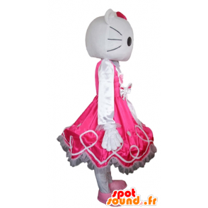 Mascot Hello Kitty, kuuluisa valkoinen kissa sarjakuva - MASFR23778 - Hello Kitty Maskotteja