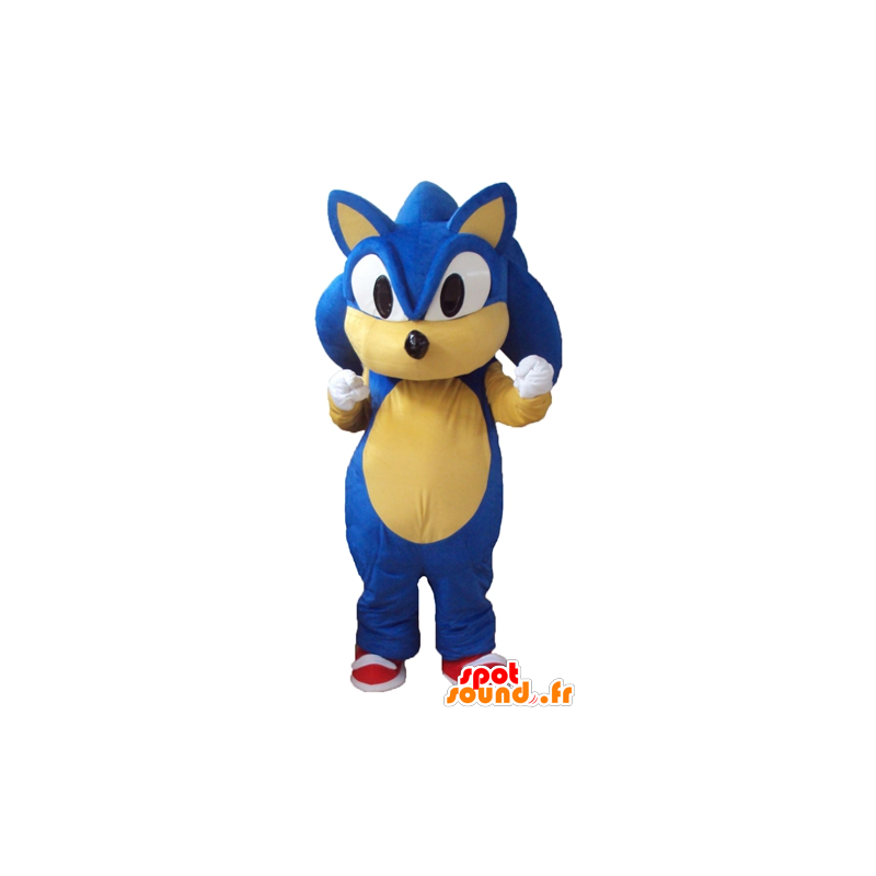 Mascot Sonic, den berømte blå pinnsvinet videospill - MASFR23779 - kjendiser Maskoter