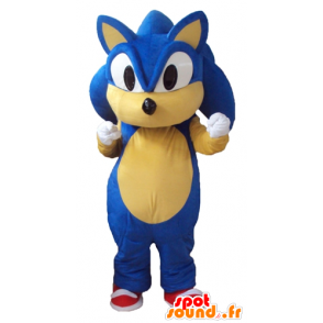 Μασκότ Sonic, το διάσημο μπλε σκαντζόχοιρος τηλεοπτικό παιχνίδι - MASFR23779 - διασημότητες Μασκότ