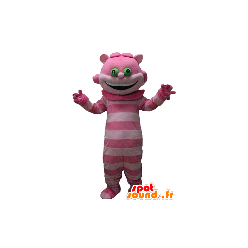 Mascot sly, pink cat from Alice in Wonderland - MASFR23780 - Cat mascots