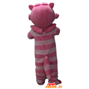 Mascotte sluwe, roze kat uit Alice in Wonderland - MASFR23780 - Cat Mascottes