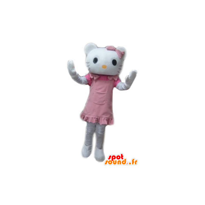 Mascotte Hello Kitty, célèbre chat blanc de dessin animé - MASFR23784 - Mascottes Hello Kitty