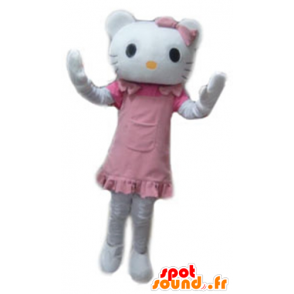 Mascot Hello Kitty, kuuluisa valkoinen kissa sarjakuva - MASFR23784 - Hello Kitty Maskotteja