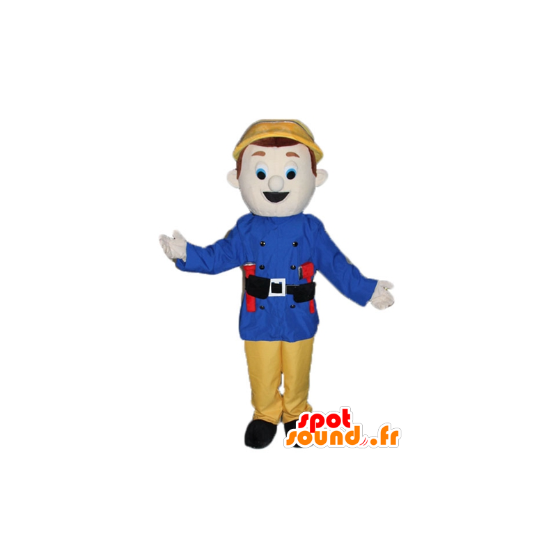 Mascot man, wacht, brandweerman - MASFR23792 - man Mascottes