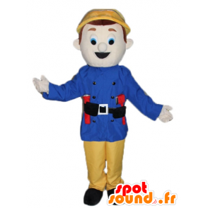 Mascot man, wacht, brandweerman - MASFR23792 - man Mascottes