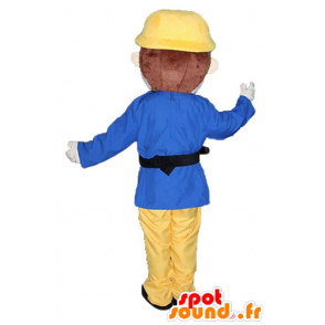 Mascot man, wacht, brandweerman - MASFR23792 - man Mascottes