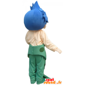Sereia Menino mascote com cabelo azul - MASFR23793 - Mascotes Boys and Girls