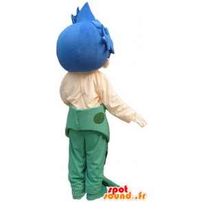 Maskottpojke, sjöjungfru med blått hår - Spotsound maskot