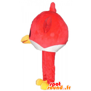 Mascot grande pássaro vermelho e branco do jogo Angry Birds - MASFR23795 - aves mascote