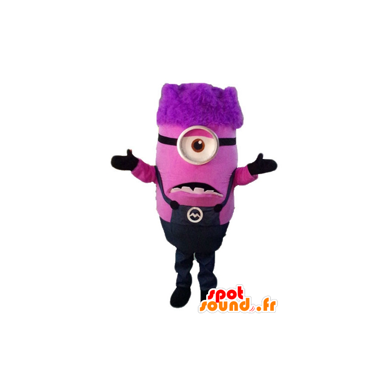 Mascotte de Minion rose, personnage de Moi, moche et méchant - MASFR23797 - Mascottes Personnages célèbres