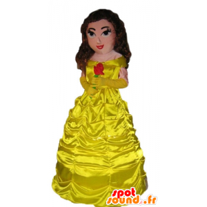 Princess mascot dressed in a beautiful yellow dress - MASFR23799 - Human mascots