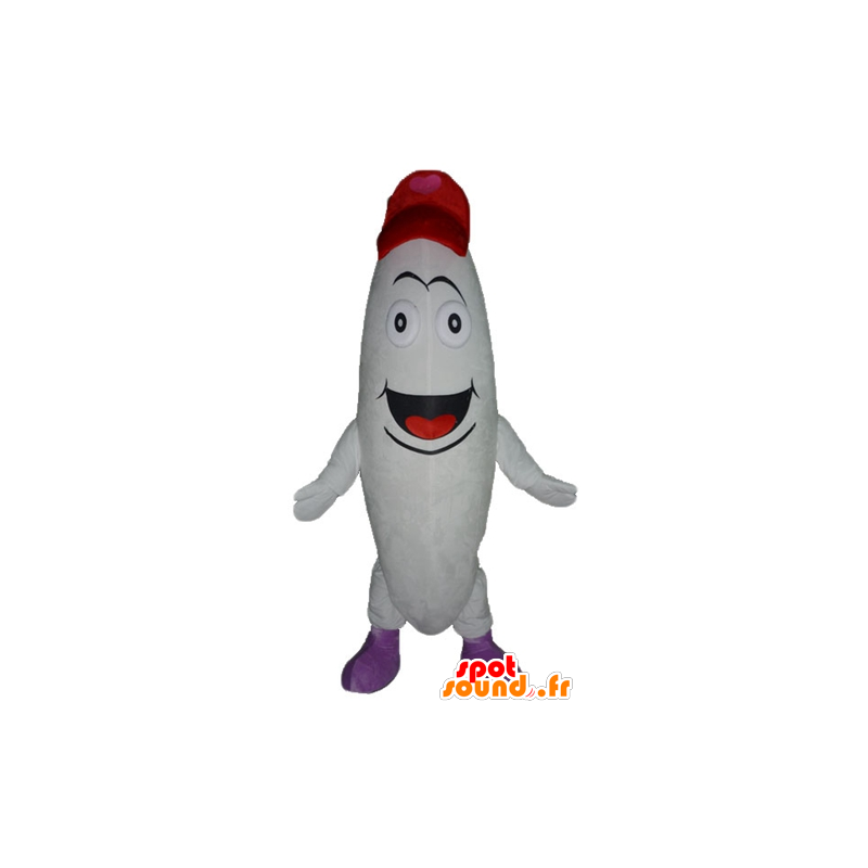 Mascotte de bonhomme blanc, géant et souriant - MASFR23807 - Mascottes non-classées