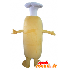 Hot Dog μασκότ, πολύ αστείο με γυαλιά και ένα καπάκι - MASFR23808 - Fast Food Μασκότ