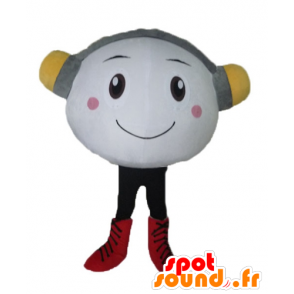 Mascot allegro uomo bianco con le cuffie - MASFR23810 - Mascotte non classificati