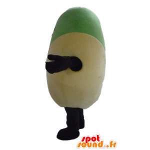 Mascot giant pistachio, beige, purple and green - MASFR23814 - Fast food mascots