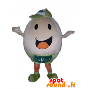 Mascotte d'œuf géant, très souriant et jovial - MASFR23815 - Mascotte alimentaires