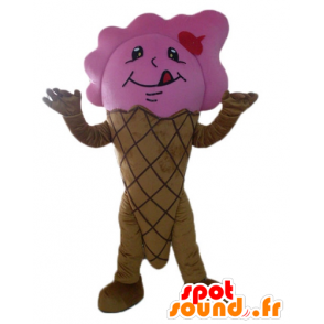 Giant cono de helado mascota, marrón y rosa - MASFR23817 - Mascotas de comida rápida
