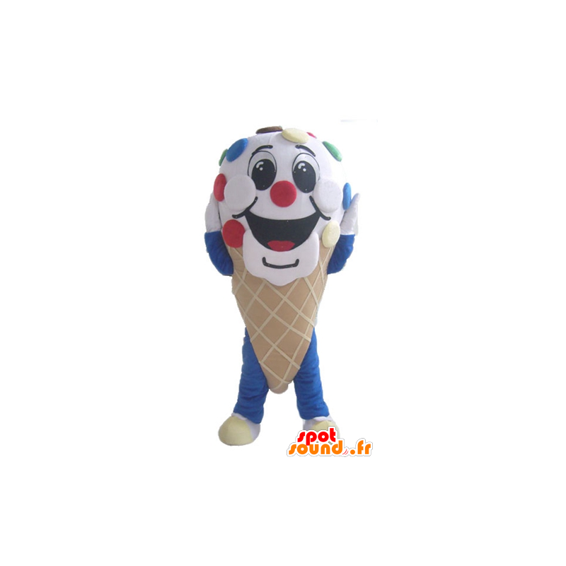 Cone Mascot reus ijs met Smarties - MASFR23822 - Fast Food Mascottes