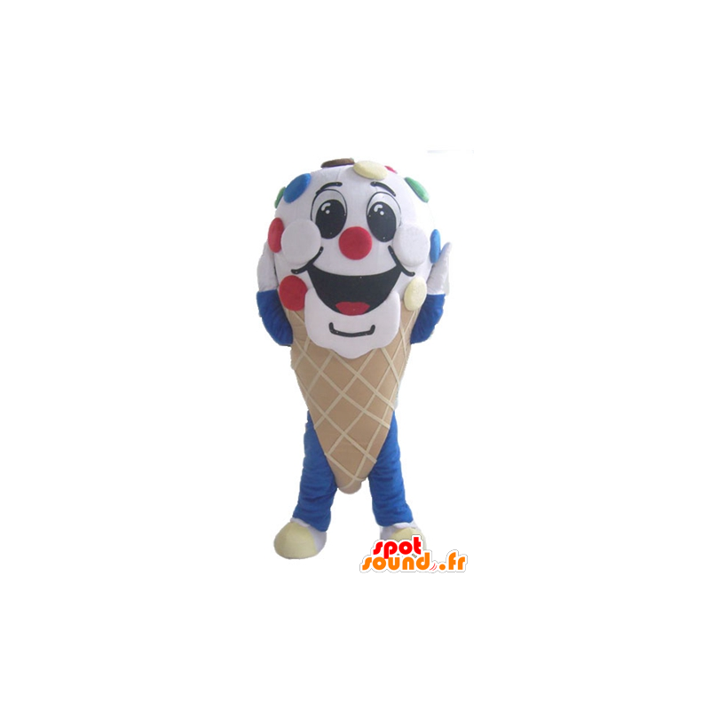 Cono mascotte ghiaccio gigante con Smarties - MASFR23822 - Mascotte di fast food