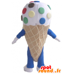 Cono mascotte ghiaccio gigante con Smarties - MASFR23822 - Mascotte di fast food