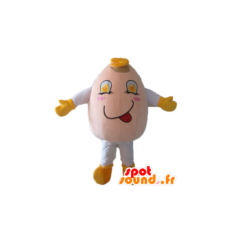 Mascot obří vejce, příjemně a bodře - MASFR23823 - potraviny maskot