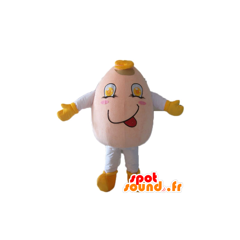 Mascotte giant egg, cheerful and jovial - MASFR23823 - Food mascot