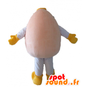 Mascotte gigante uovo, allegro e gioviale - MASFR23823 - Mascotte di cibo