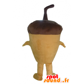 Giant acorn mascot, brown, very original and funny - MASFR23824 - Mascots of plants