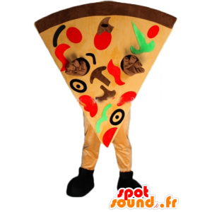 Mascot share de pizza gigante, colorido - MASFR23826 - Pizza Mascotes